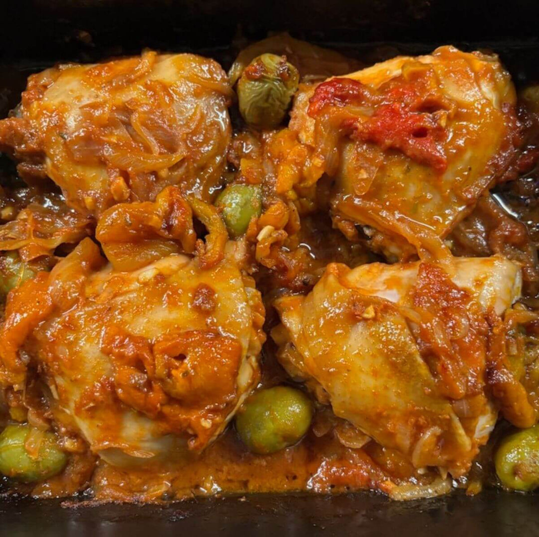 Dump Bag Dinner: Mediterranean (ish) Chicken Thighs