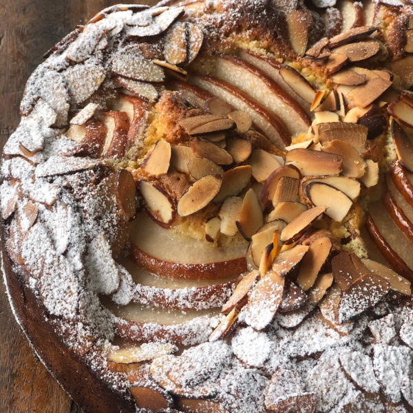 Pear, Almond and Olive Oil Cake