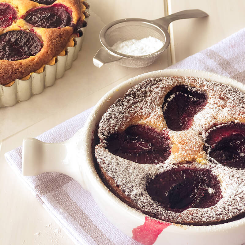 Milly's Black Plum and Almond Tart