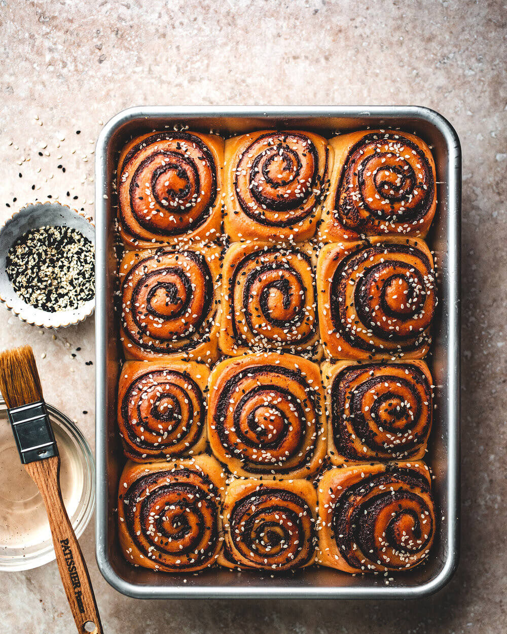 Edd Kimber's Chocolate Tahini Babka Buns