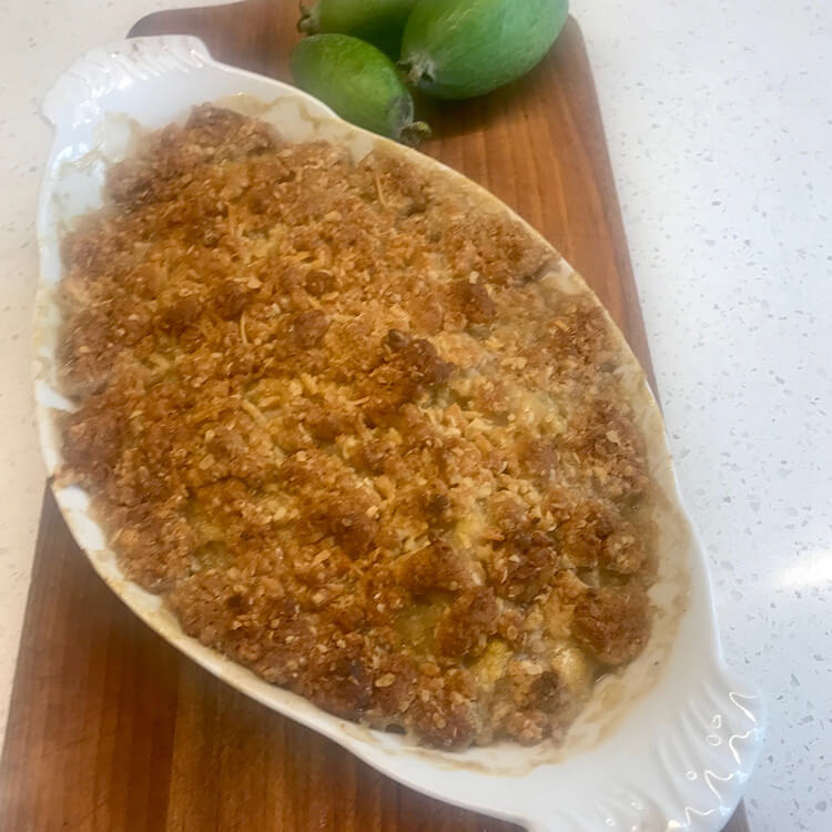 Teresa's Anzac Feijoa & Apple Crumble