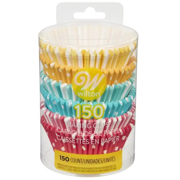 Wilton Std Cups Dots and Stripes 150ct