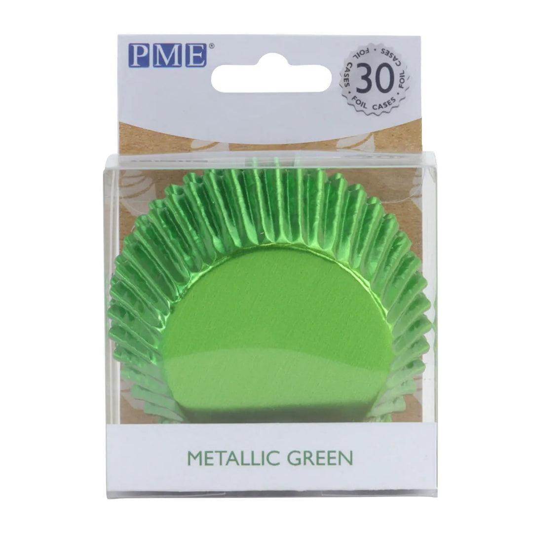 PME Green Metallic Foil Cupcake Cases 30pk