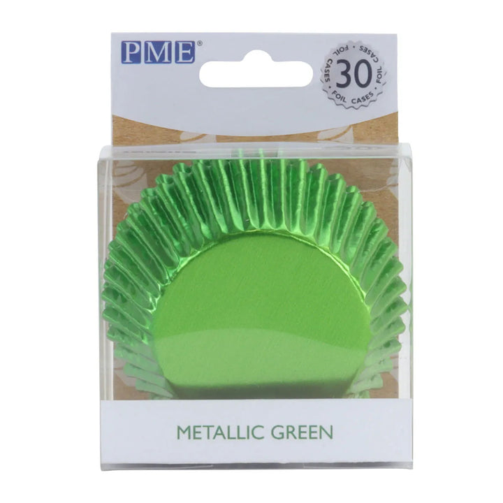 PME Green Metallic Foil Cupcake Cases 30pk