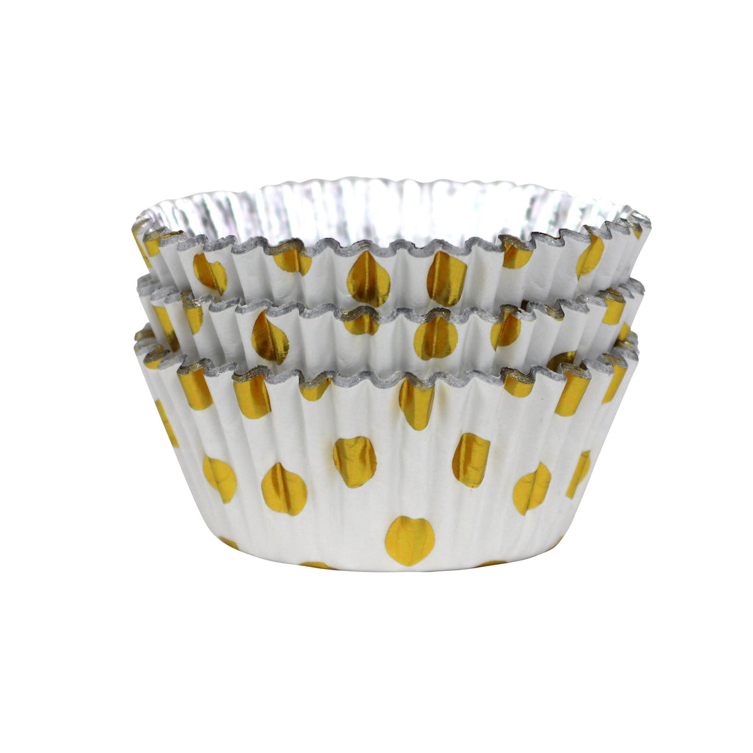 PME Foil Cupcake Baking Cups Gold Dots Pk/30