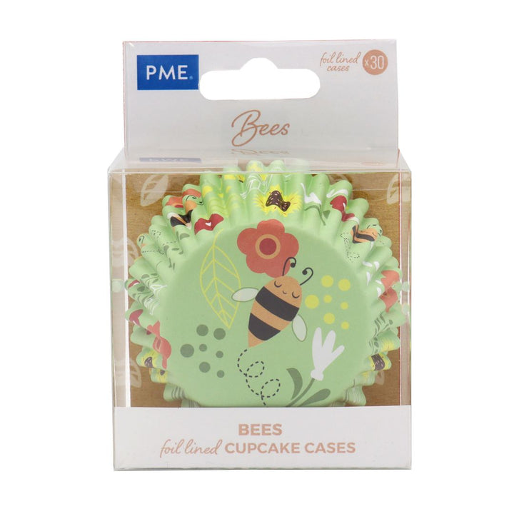 PME Foil Lined Cupcake Cases - Bees Pk/30