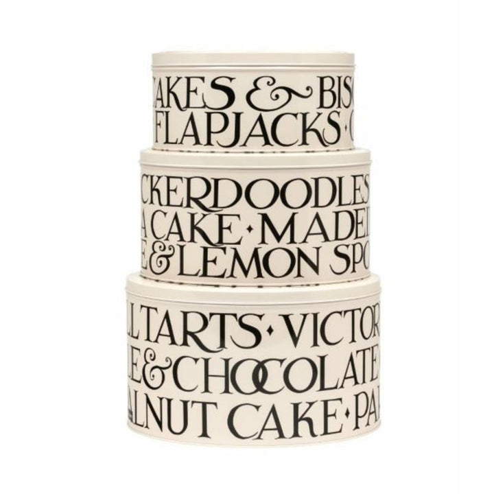 Emma Bridgewater Black Toast Set of 3 Round Cake Tins