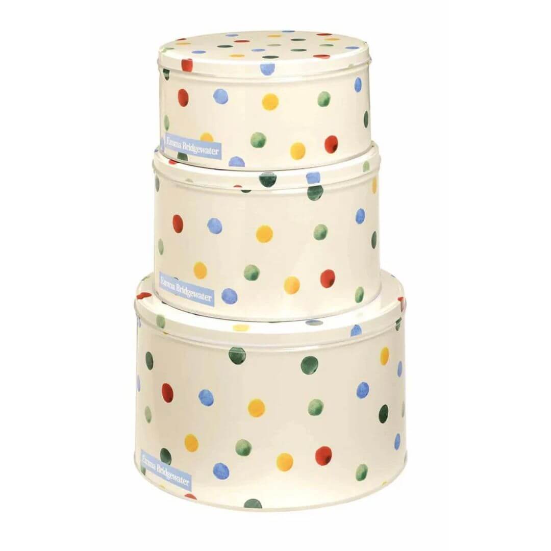 Emma Bridgewater Polka Dots Round Cake Tin Set 3pce