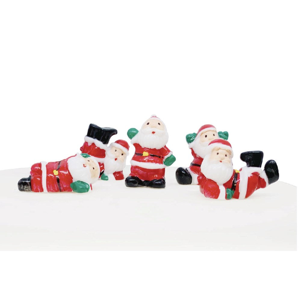 Fun Santa Plastic Cake Topper Picks