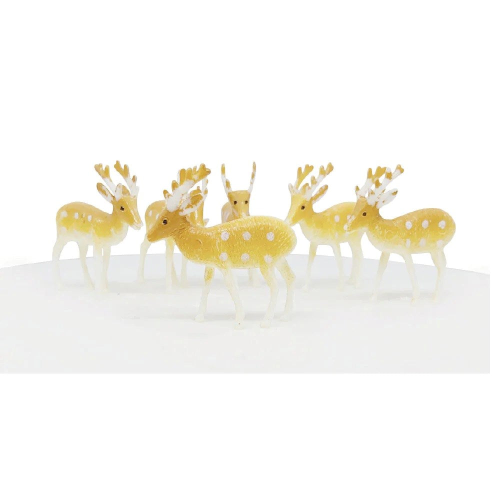 Reindeer Plastic Cake Topper 6pc