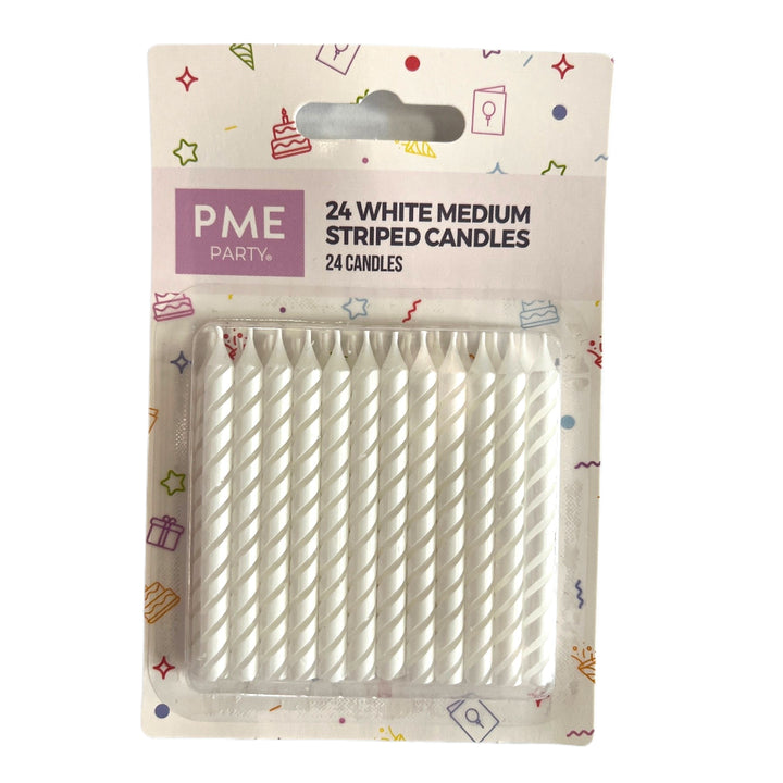 PME Striped Candles 24pk