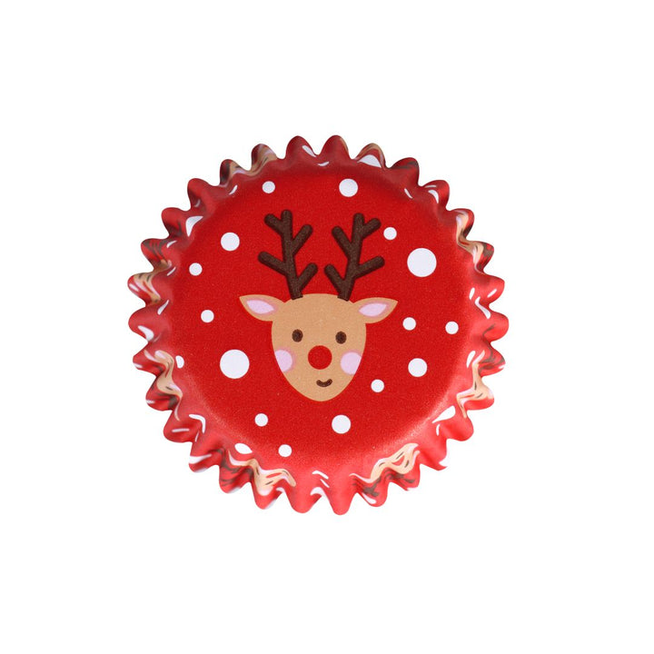 PME Mini Foil Cupcake Cases Rudolph 60pk