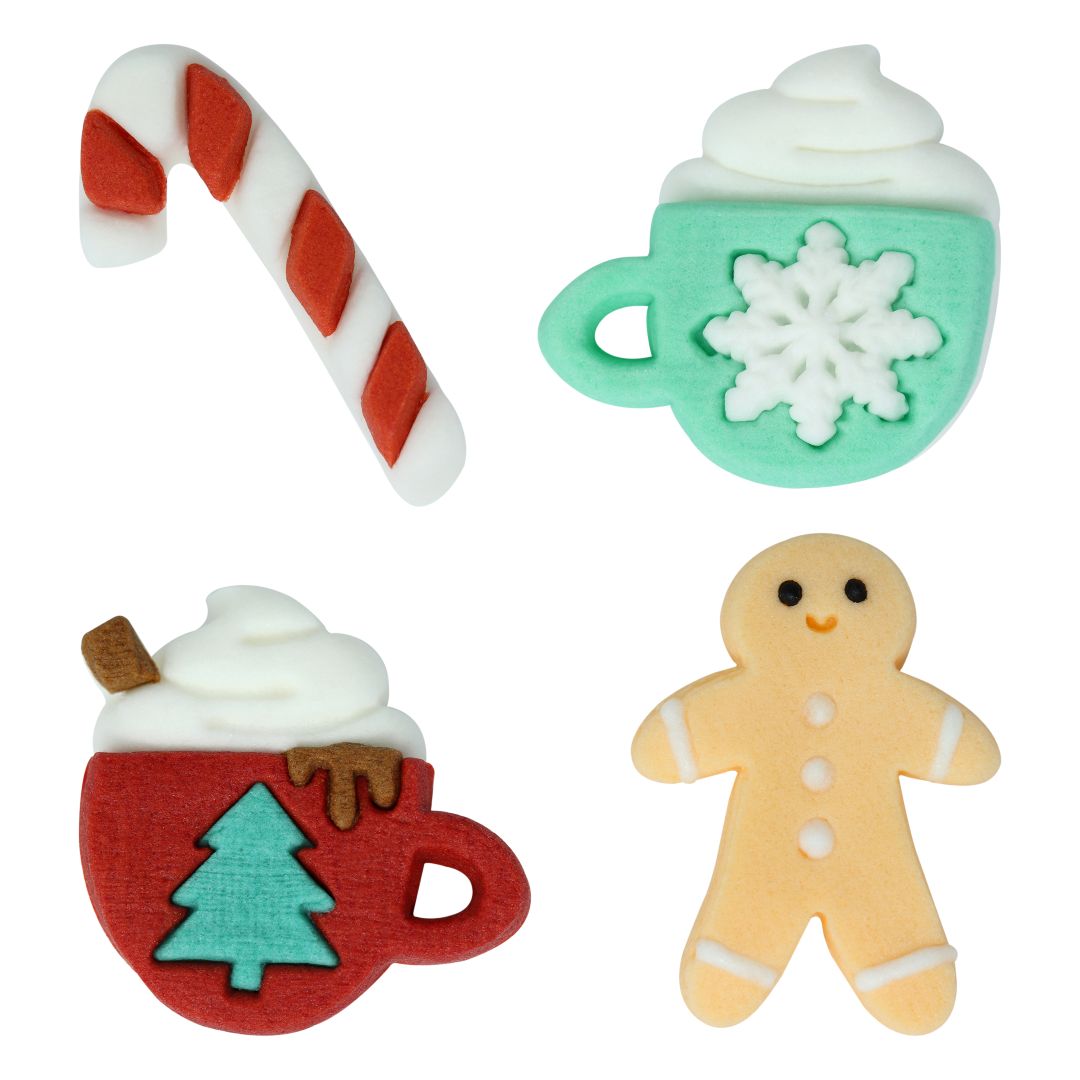 PME Christmas Cheer Edible Sugar Decorations 12pc