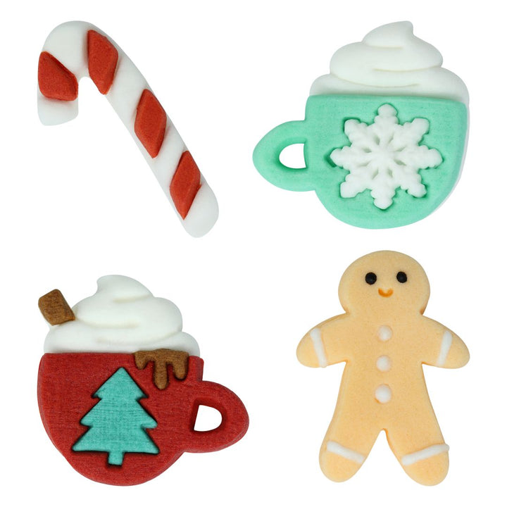 PME Christmas Cheer Edible Sugar Decorations 12pc