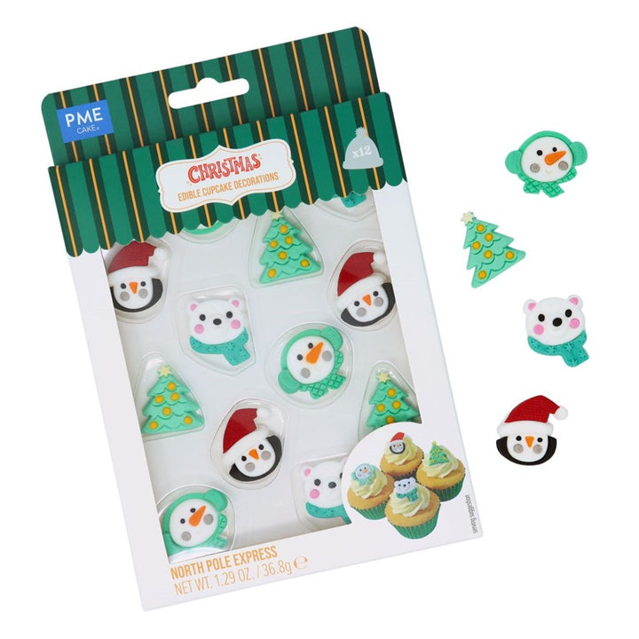 PME North Pole Express Edible Sugar Decorations 12pc