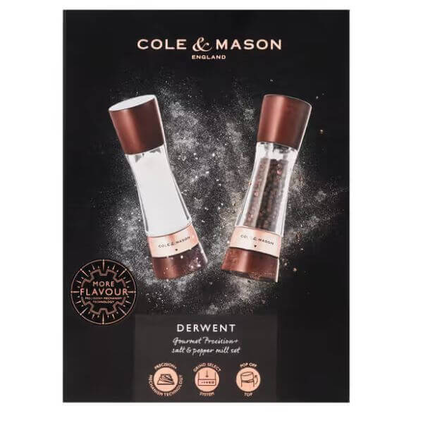 Cole & Mason Derwent Chestnut Rose Gold Mill Set