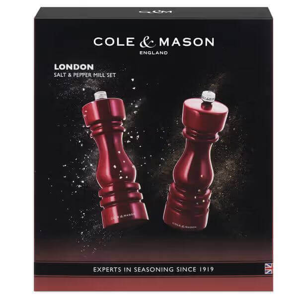 Cole & Mason London Red Gloss Mill Set 18cm