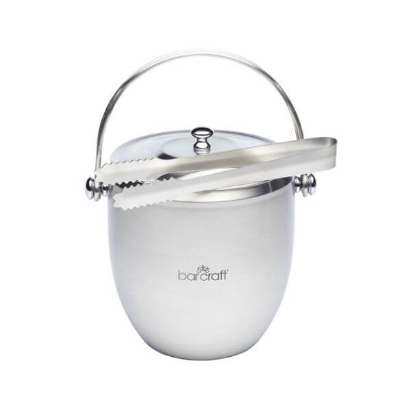 BarCraft S/S Ice Bucket with Lid & Tongs
