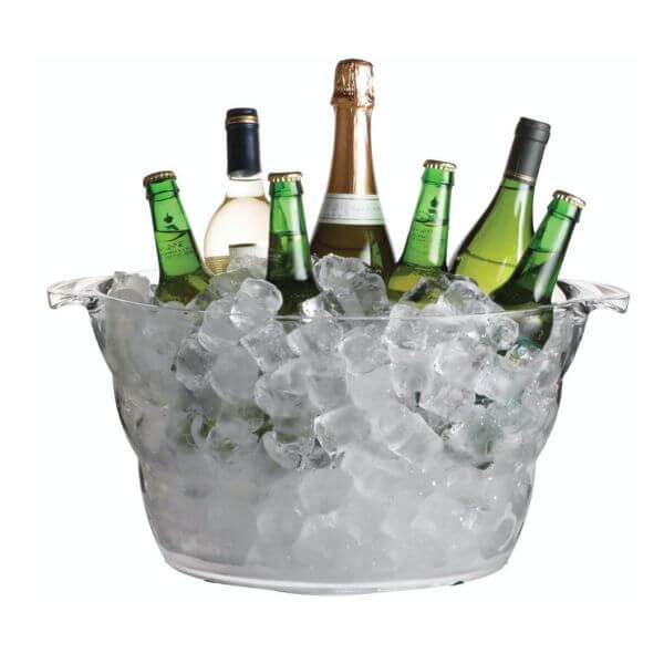 BarCraft Large Oval Clear Drink Pail