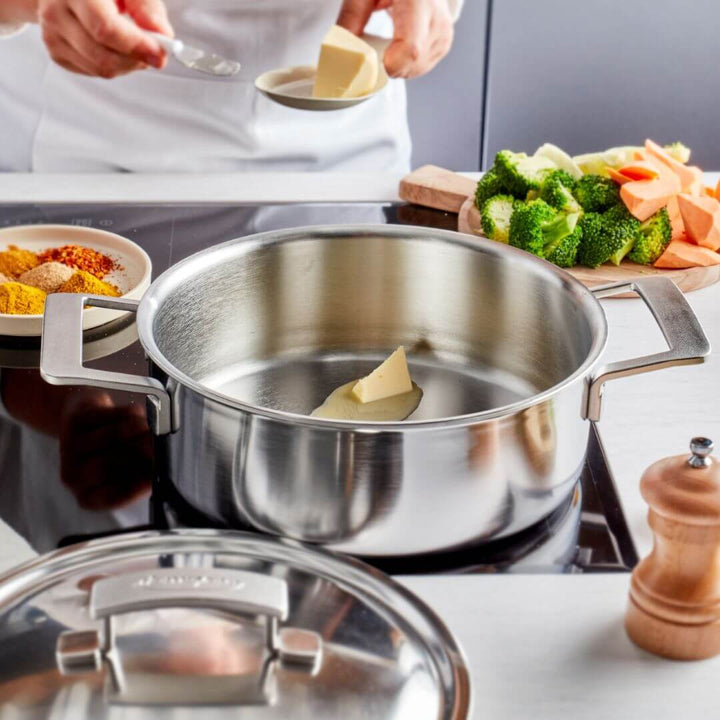 Demeyere Industry Conical Sauté Pan with Lid