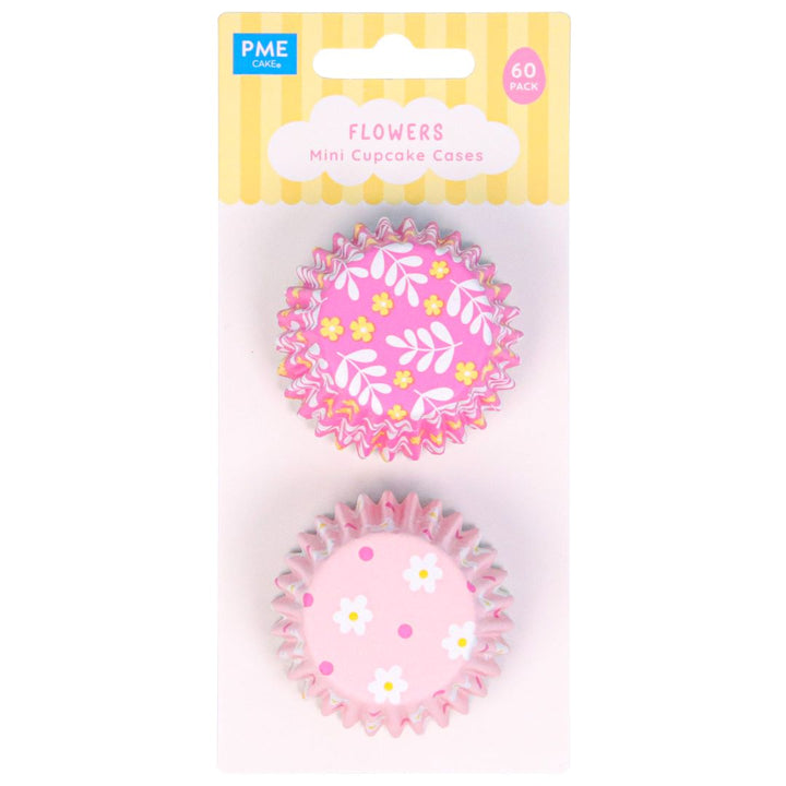 PME Mini Foil-lined Cupcake Cases - Flowers Set of 60