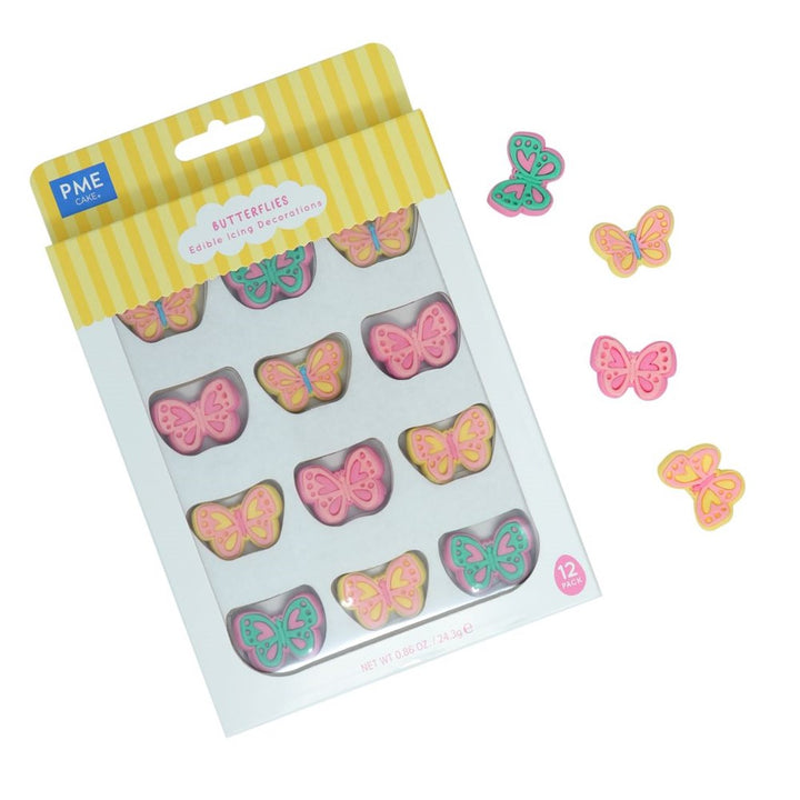 PME Edible Sugar Decorations - Butterflies Set of 12