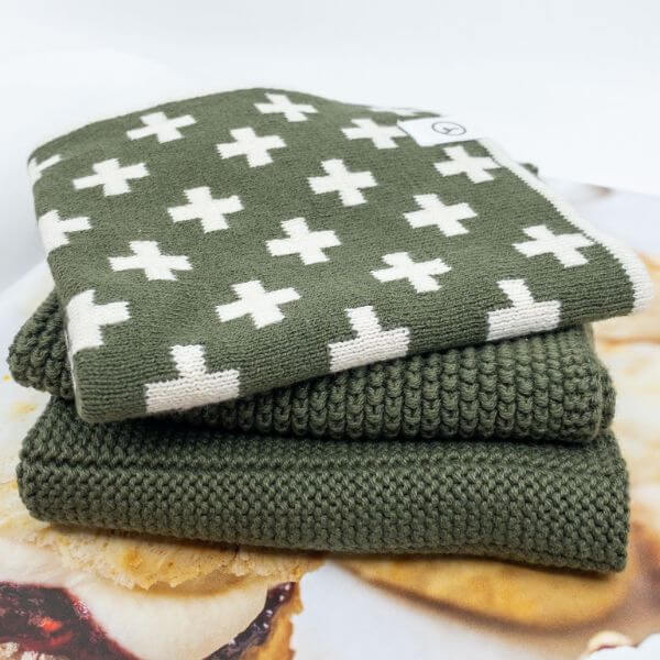 Ecovask Mixed Dishcloths 3pk Winter Moss