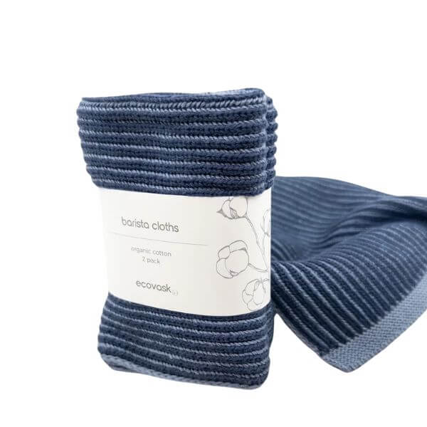 Ecovask Barista Cloths 2pk Navy Denim
