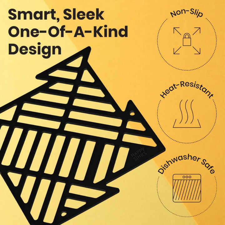 Happy SiNKS Silicone Black Sink Mat