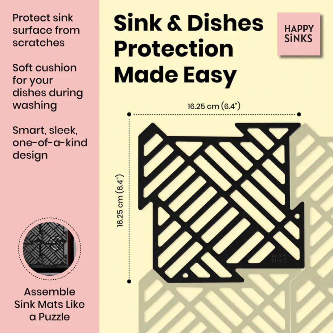 Happy SiNKS Silicone Black Sink Mat