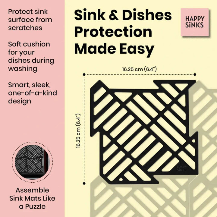 Happy SiNKS Silicone Black Sink Mat