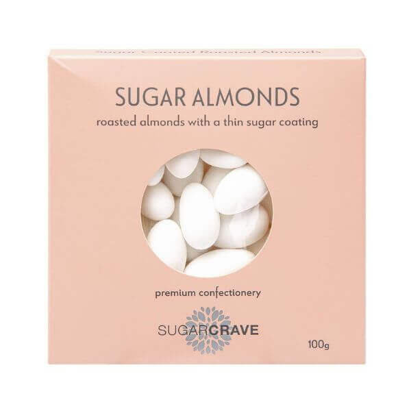 SugarCrave White Sugared Almonds 100g