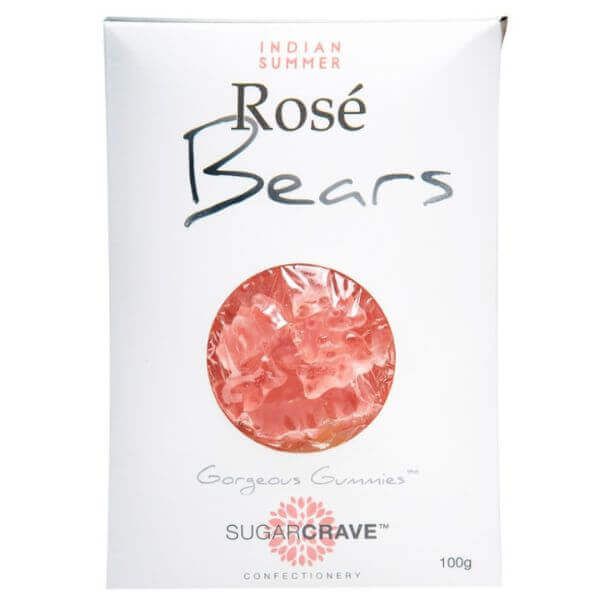 SugarCrave Indian Summer Rosé Bears – White Gummies 100g