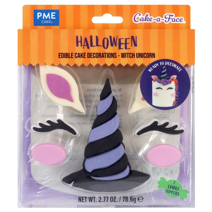 PME Edible Cake Decoration - Witch Unicorn 7pc
