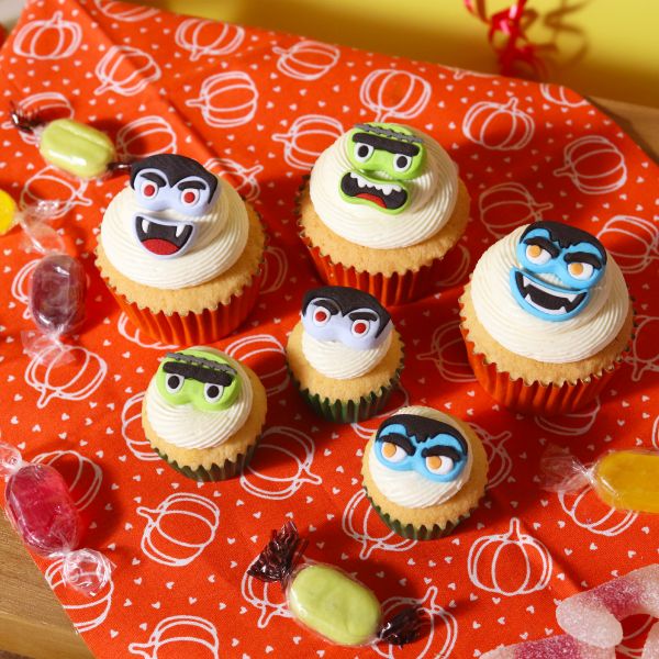PME Edible Sugar Decorations - Monster Faces 12pc