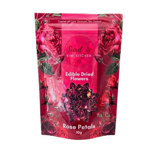 Edible Dried Flowers - Red Rose Petals 10g