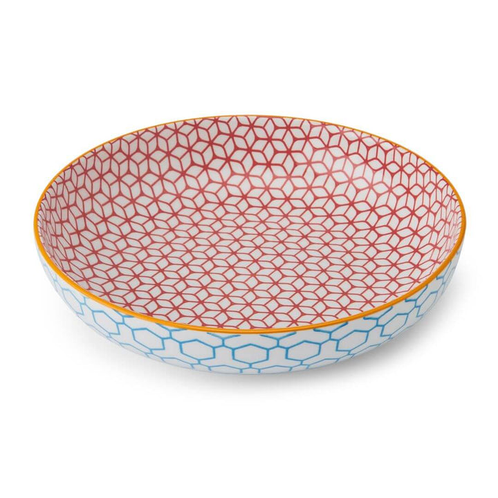 Mikasa Pasta Bowl 21cm Geometric Blue
