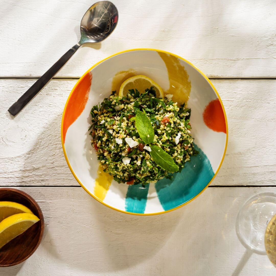 Mikasa Pasta Bowl 21cm Yellow Abstract