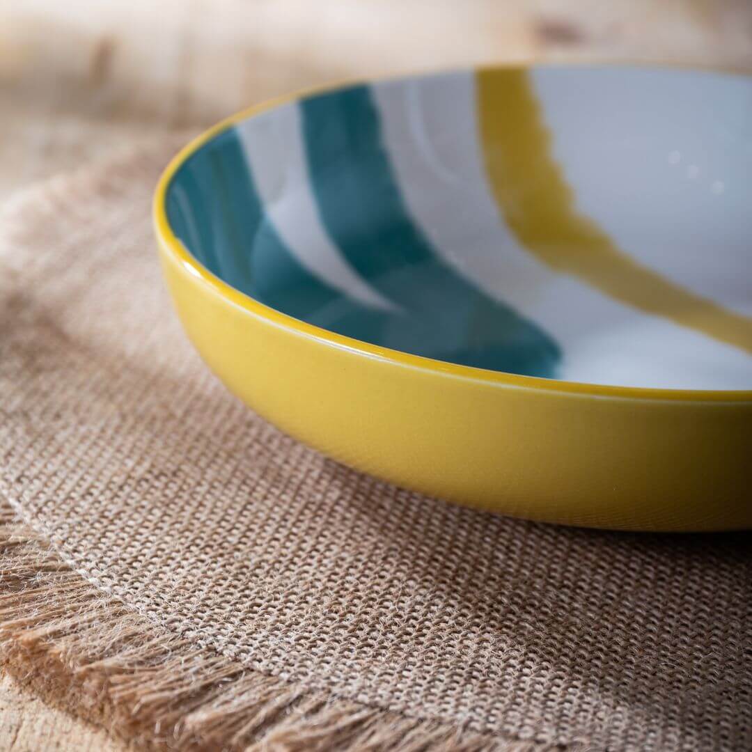 Mikasa Pasta Bowl 21cm Yellow Abstract