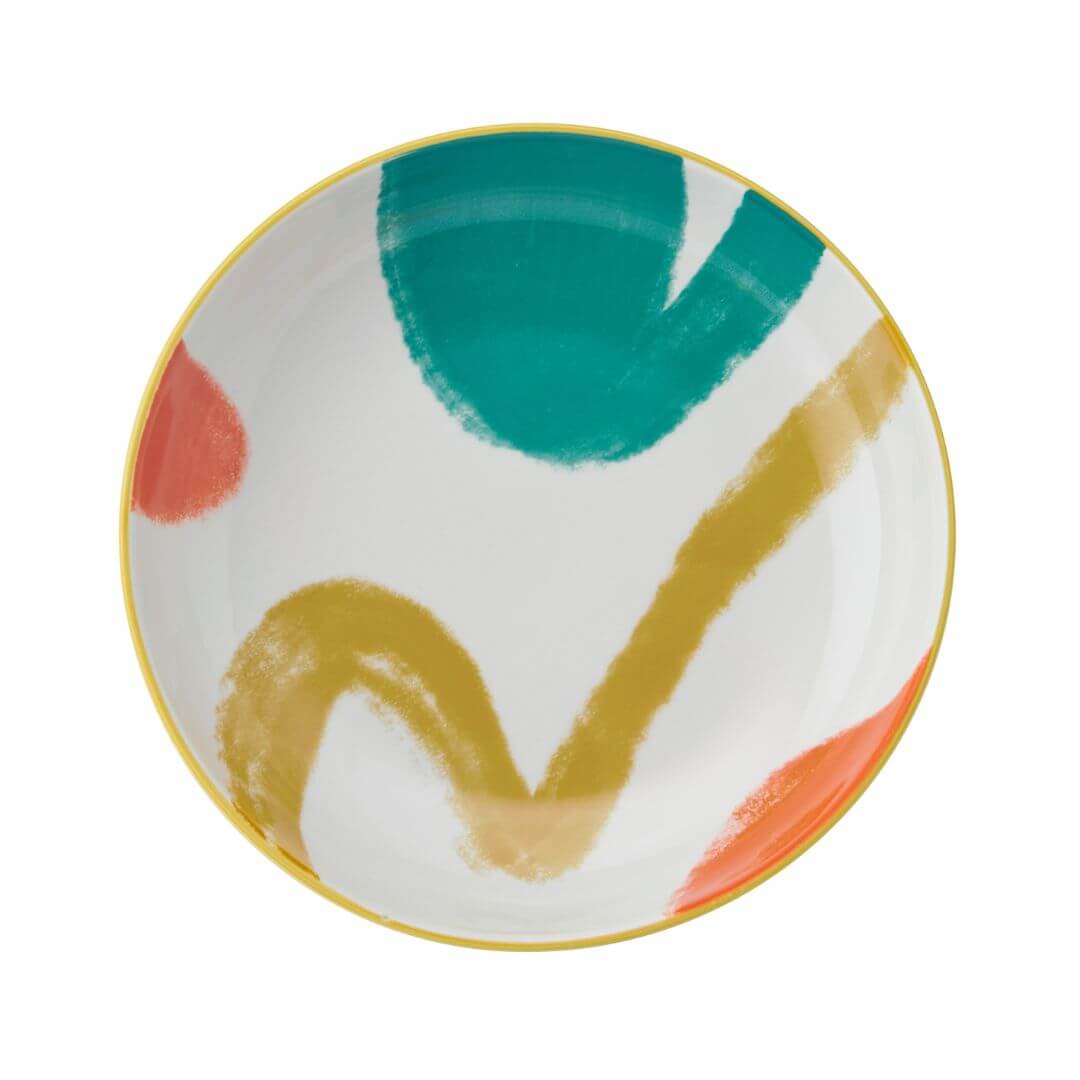 Mikasa Pasta Bowl 21cm Yellow Abstract