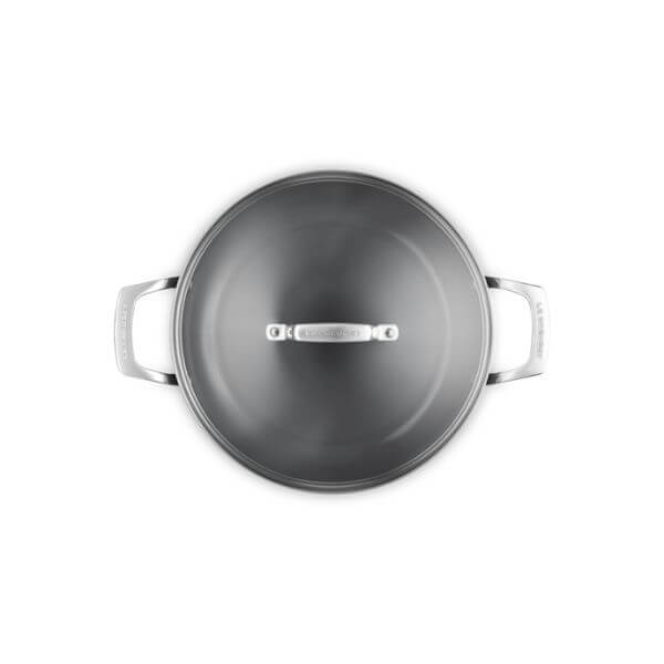 Le Creuset Ceramic Non-Stick Shallow Braiser with Glass Lid