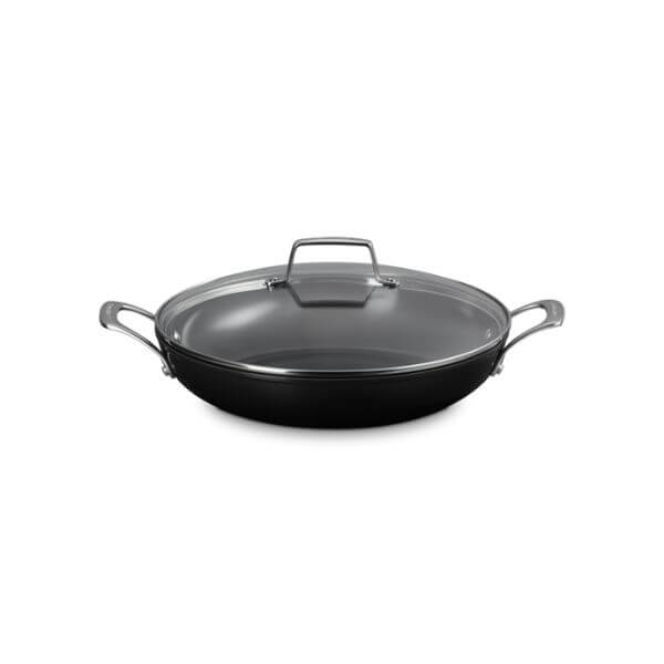 Le Creuset Ceramic Non-Stick Shallow Braiser with Glass Lid
