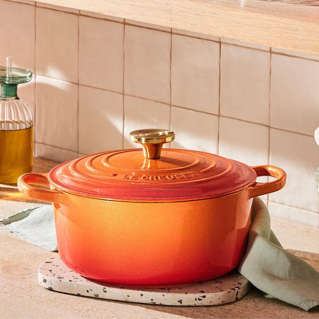 Le  Creuset Flamme Dorée Round Casserole