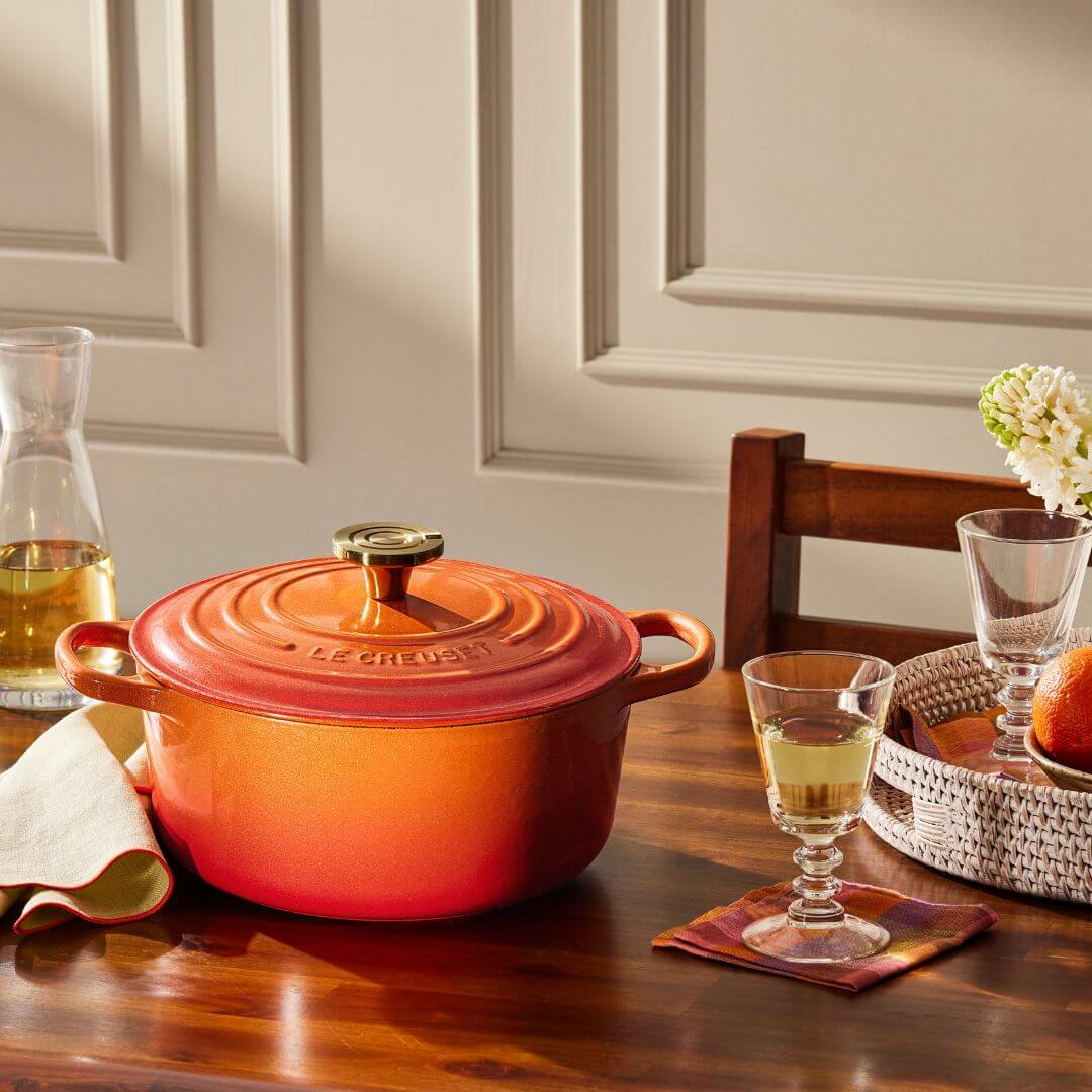 Le  Creuset Flamme Dorée Round Casserole