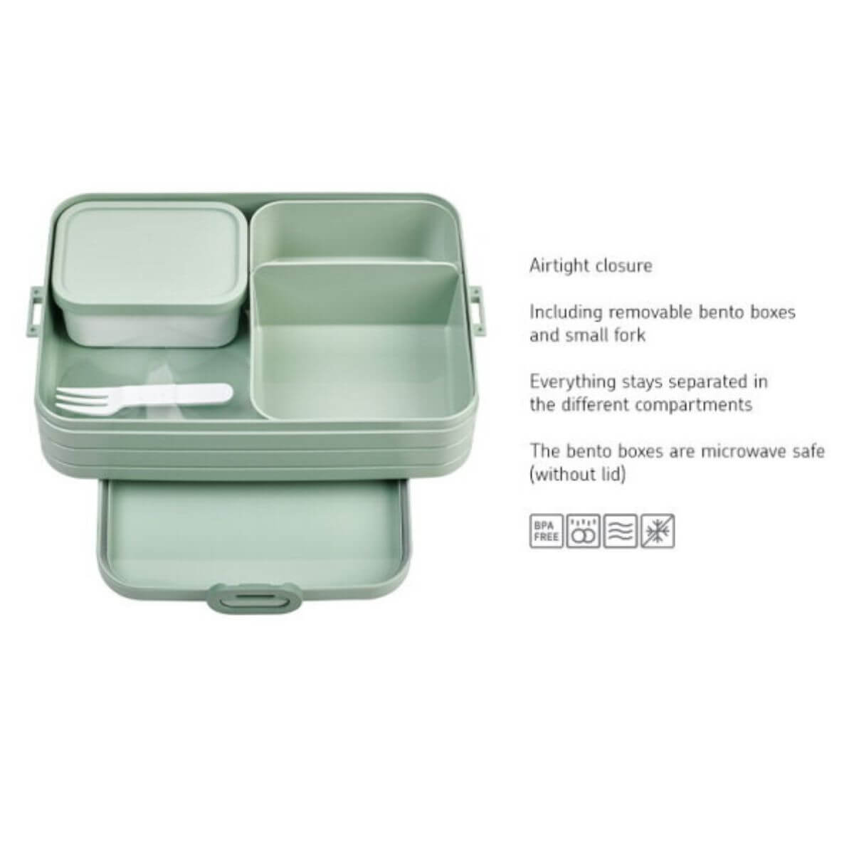 Mepal Bento Lunch Box Large Nordic Blue
