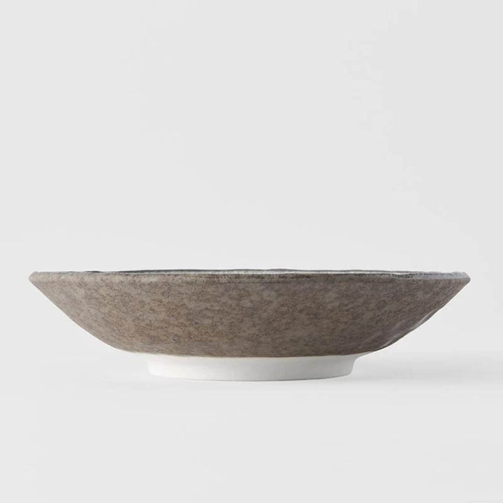 Naibu Crazed Grey Shallow Bowl Large 24cm