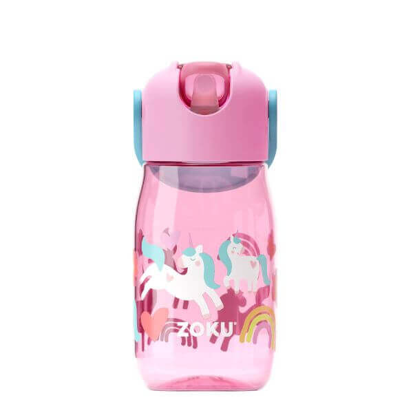 Zoku Kid's Flip Straw Bottle 400ml Unicorn