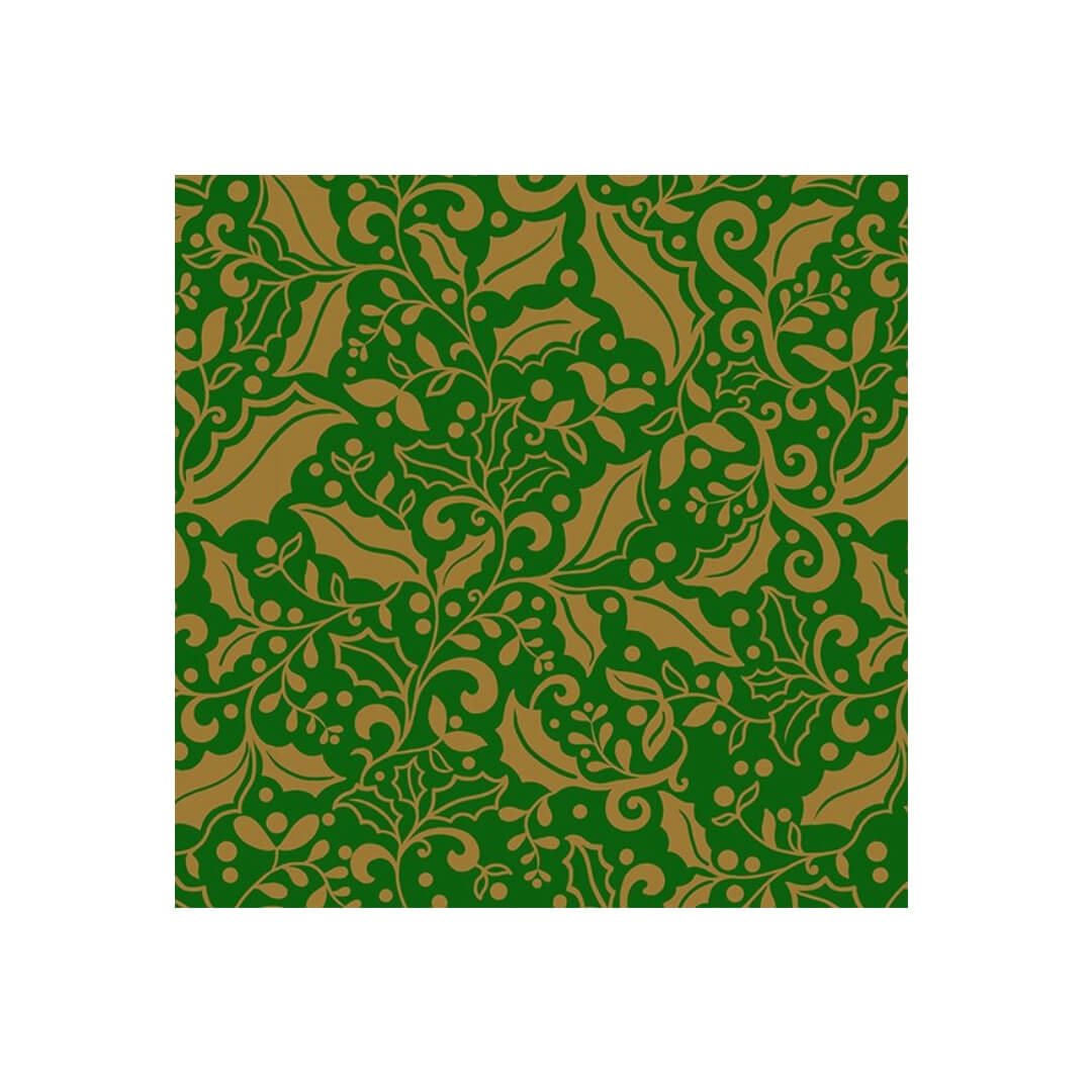 IHR Christmas Cocktail Napkins 20pk Sparkle Green/Gold