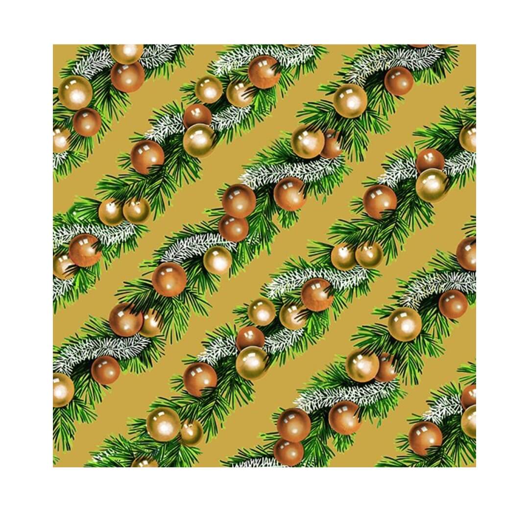 IHR Christmas Luncheon Napkins 20pk Gold Garland