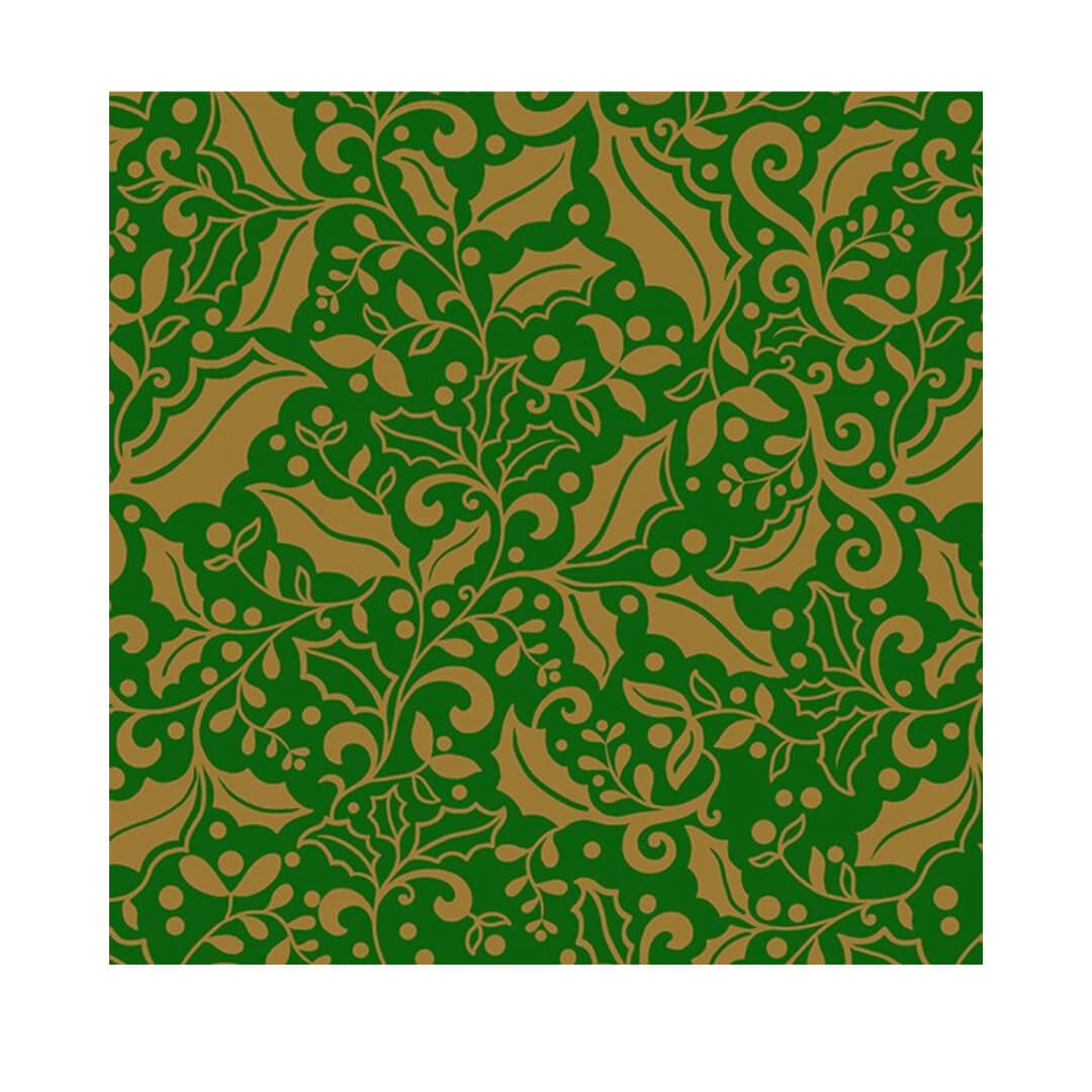IHR Christmas Luncheon Napkins 20pk Sparkle Green Gold